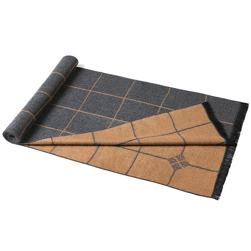 OHAYOMI Mens Scarves Winter Warm Fashion Formal Classic Long Soft Scarf for Men Holiday Gift - Image 4